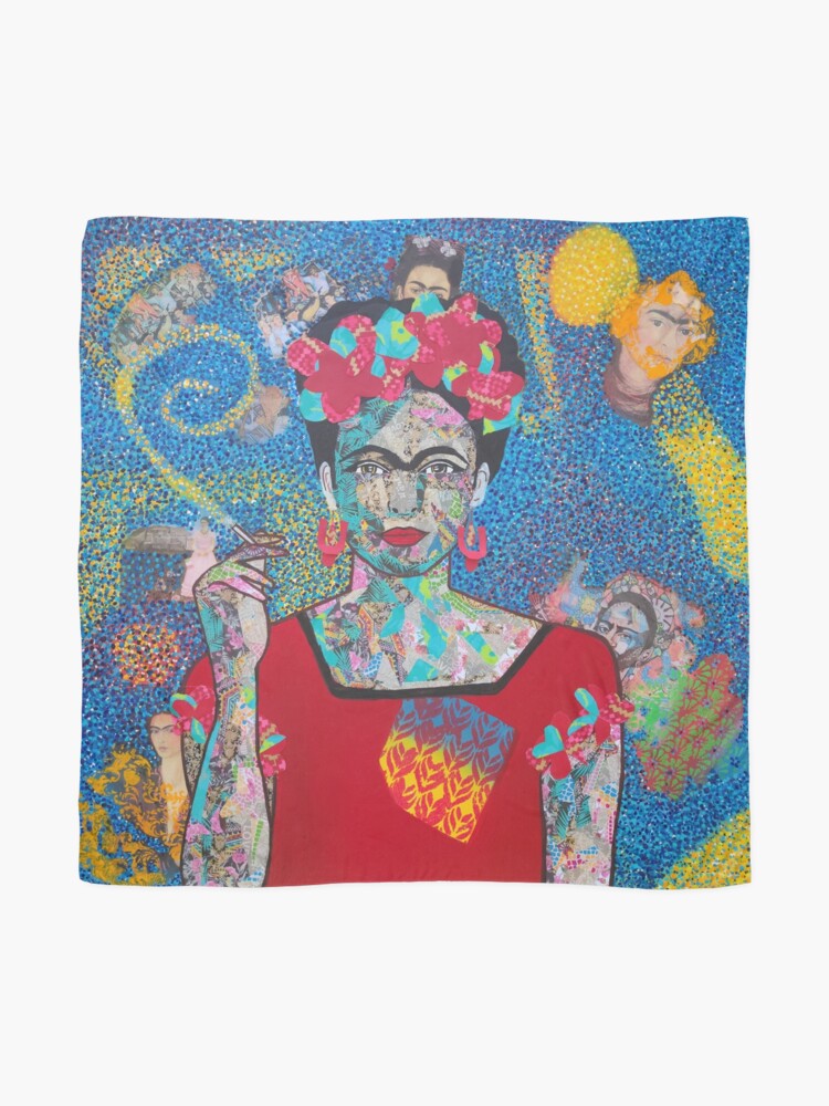 Foulard Frida Kahlo bleu
