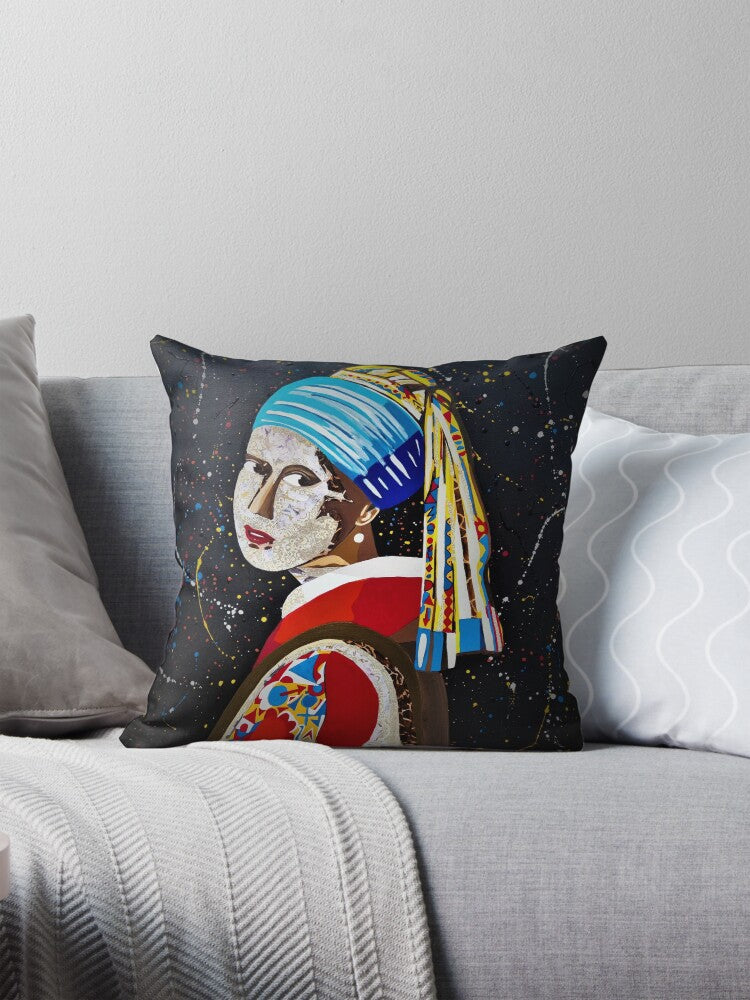 Coussin La Jeune fille à la perle