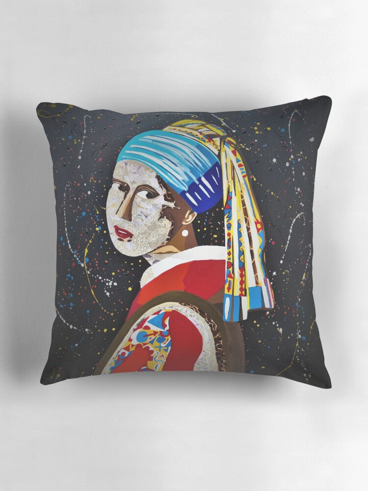 Coussin La Jeune fille à la perle