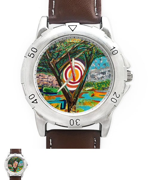 montre pour homme energie naturelle marron