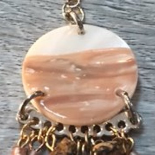 boucles d'oreille corail ocres et beiges
