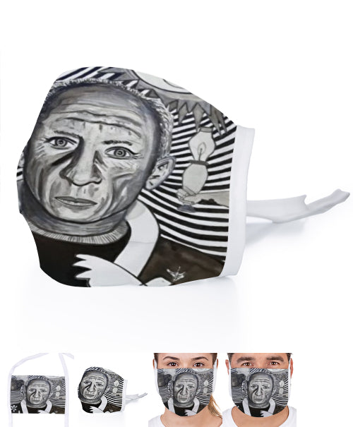 masque picasso noir et blanc