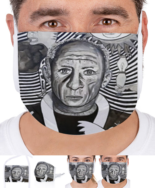 masque picasso noir et blanc