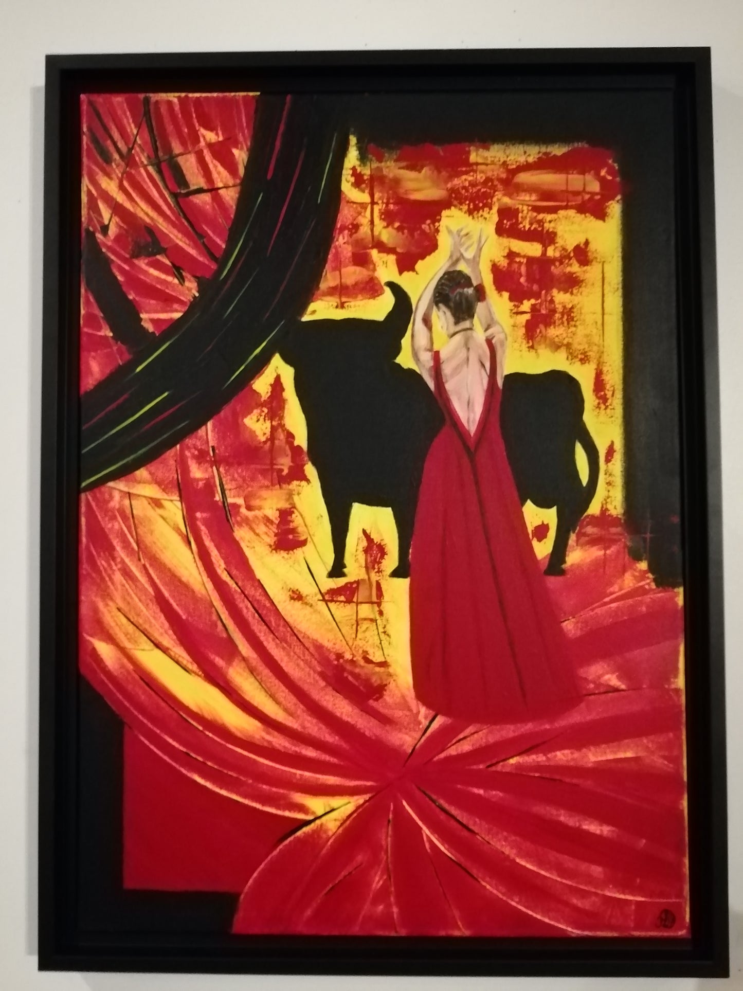 tableau "flamboyante espagne avec encadrement