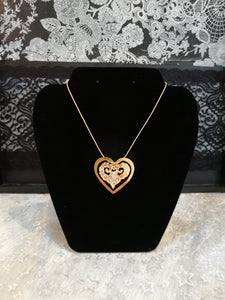 collier cœur opéra avec chaîne en soie japonaise