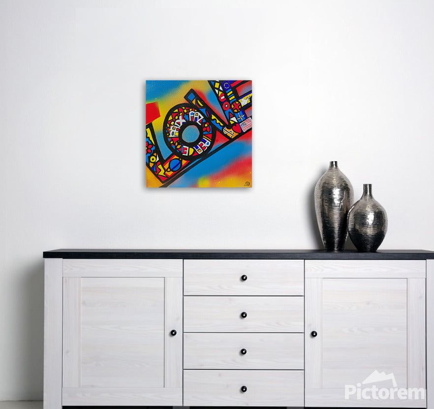 love, impression sur toile