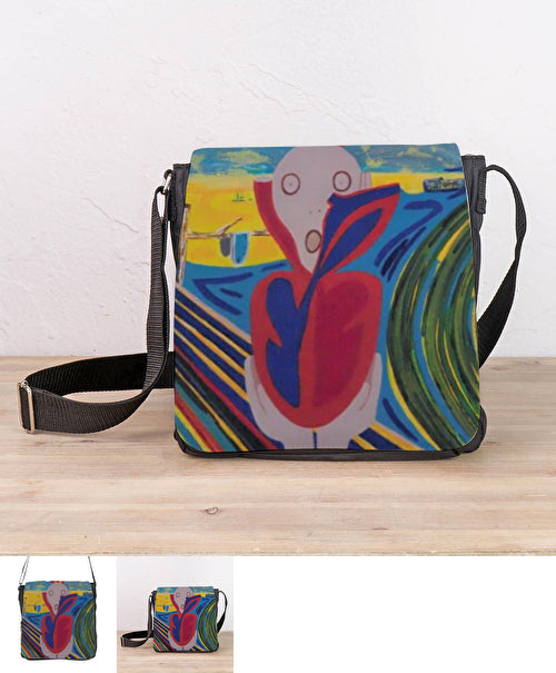 sacoche, inspiré du cri de munch