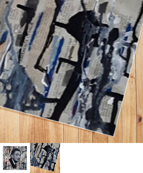 foulard noir et blanc dali