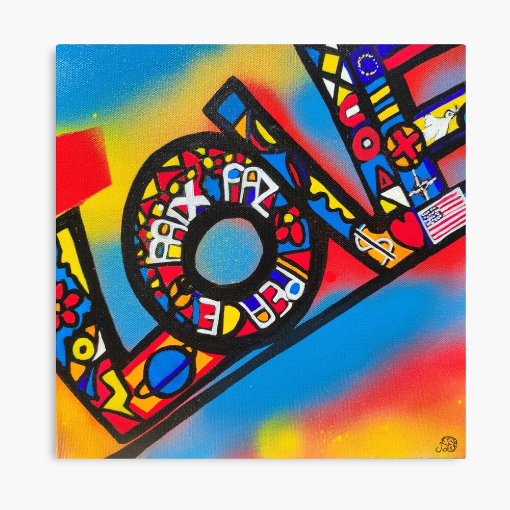 love, impression sur toile