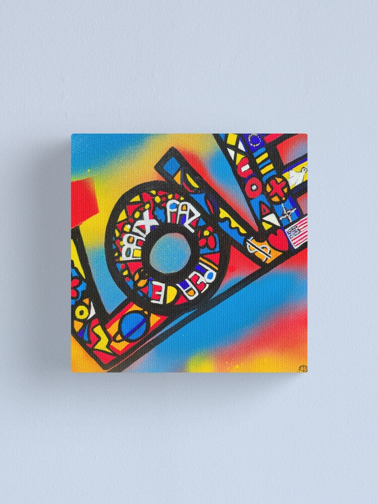 love, impression sur toile