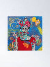 Charger l&#39;image dans la galerie, affiche portrait frida kahlo, icône du féminisme