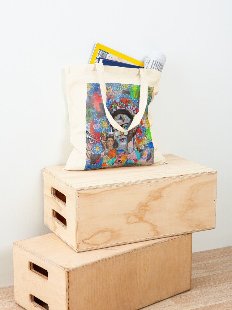 tote bag l'histoire de frida sous le ciel étoilé