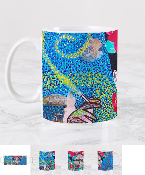 Mug Frida Kahlo bleue