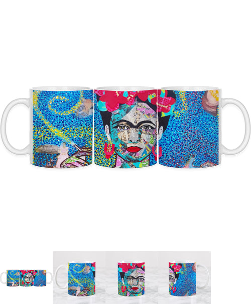 Mug Frida Kahlo bleue