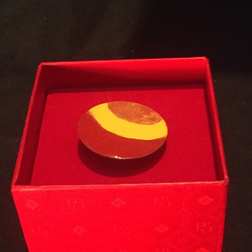 bague rouge et jaune