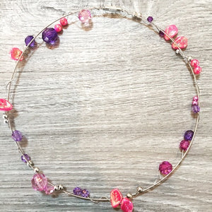 parure fushia et violet