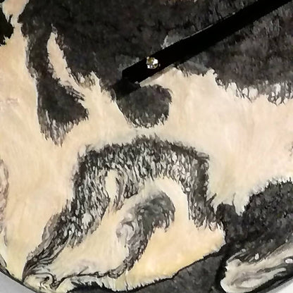 horloge noire et blanche "luna"