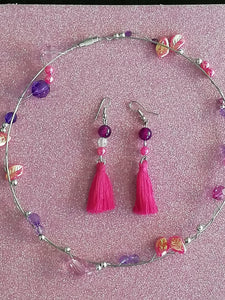 parure fushia et violet