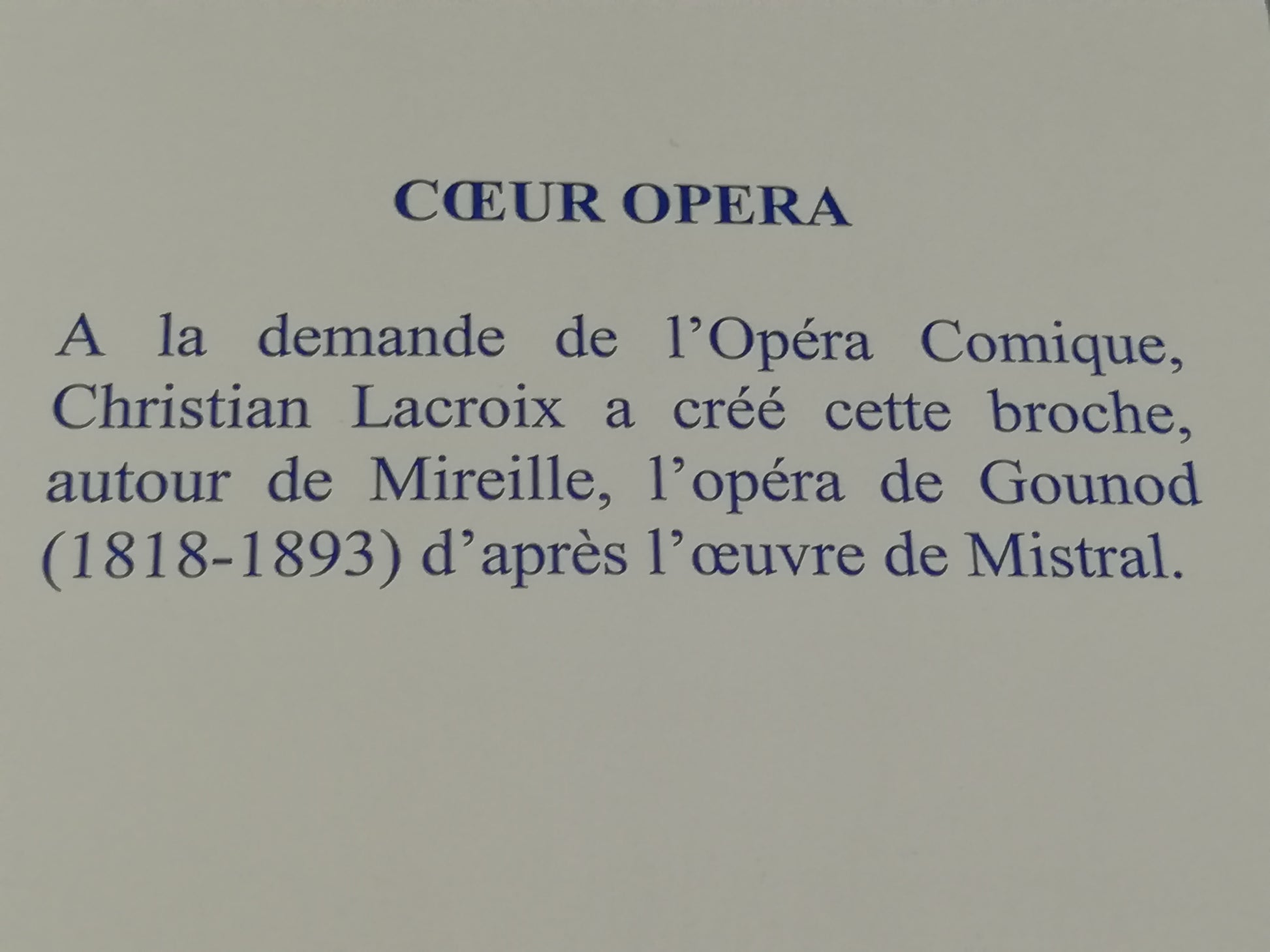 collier cœur opéra avec chaîne en soie japonaise