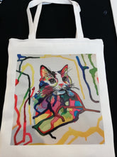 Load image into Gallery viewer, tote bag cat colors