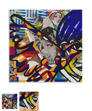Charger l&#39;image dans la galerie, foulard multicolore picasso et sa colombe