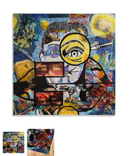 Load image into Gallery viewer, foulard bleu et jaune dali