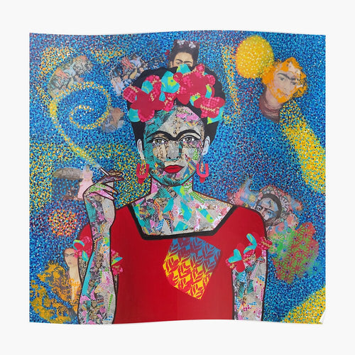 affiche portrait frida kahlo, icône du féminisme