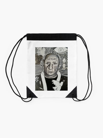 sac à cordon picasso noir et blanc