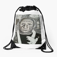 Load image into Gallery viewer, sac à cordon picasso noir et blanc