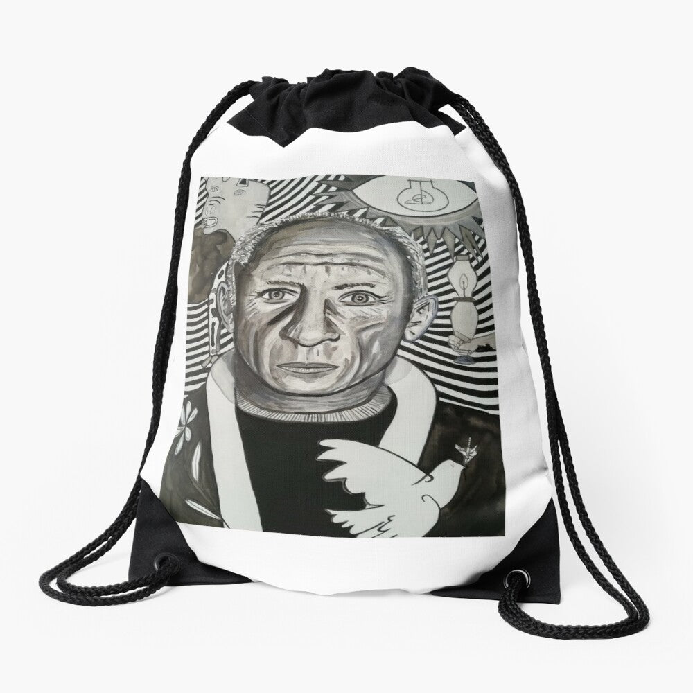 sac à cordon picasso noir et blanc