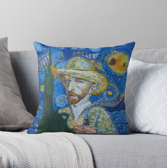 coussin van gogh et sa nuit étoilée