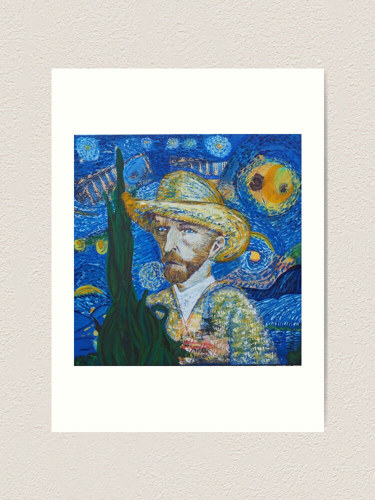 van gogh et sa nuit étoilée, impression artistique