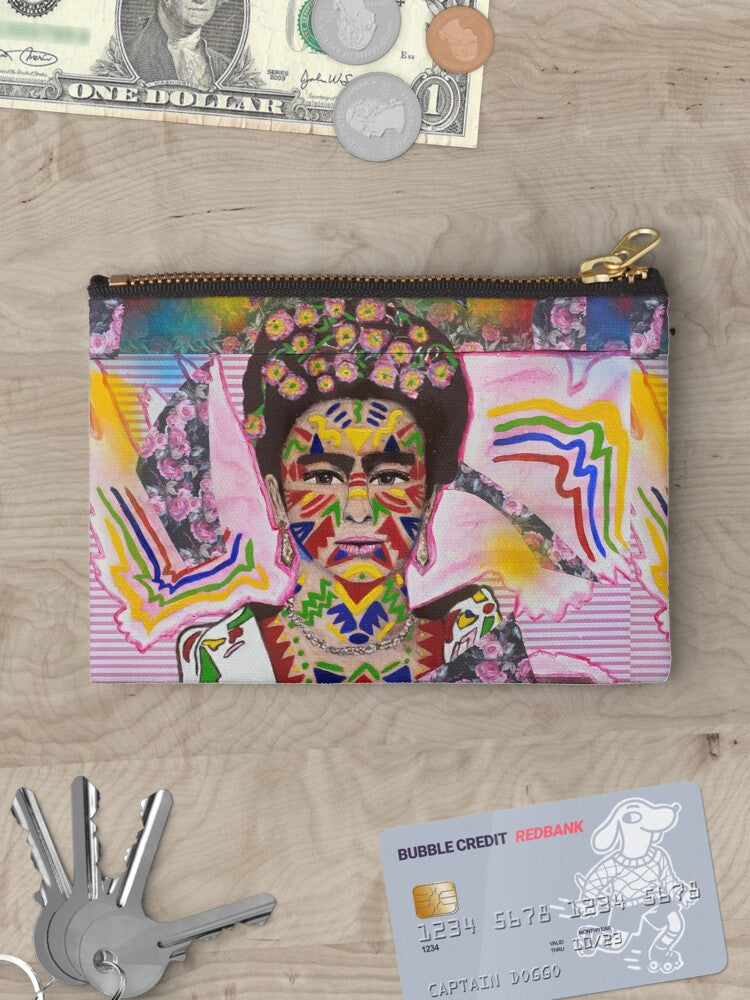 pochette ou trousse de toilette, frida, reine des civilisations