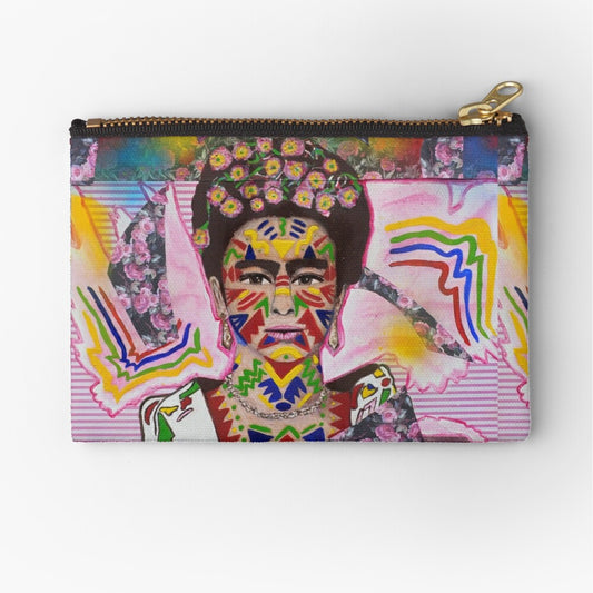 pochette ou trousse de toilette, frida, reine des civilisations